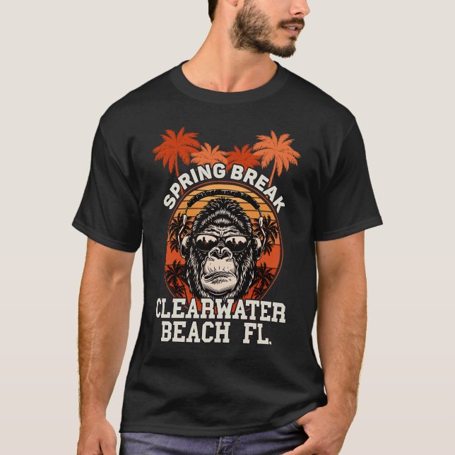 Påsklov Clearwater Beach Fl Gorilla Headphone T Shirt (Framsida)