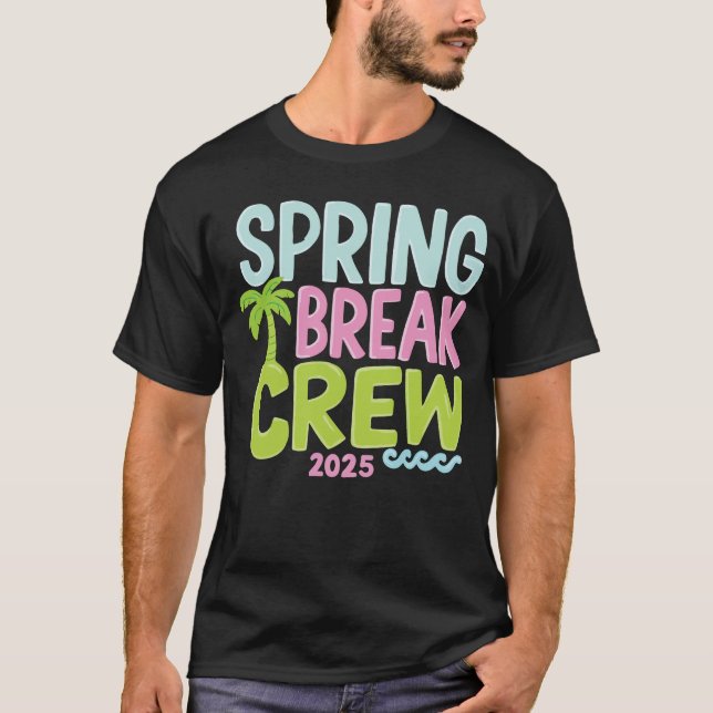 Påsklov Crew 2025 - Roligt Beach Party Design T Shirt (Framsida)