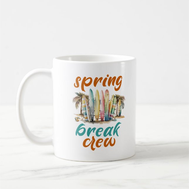 Påsklov Crew Beach Vibes Squad 2025-familjen Kaffemugg (Vänster)