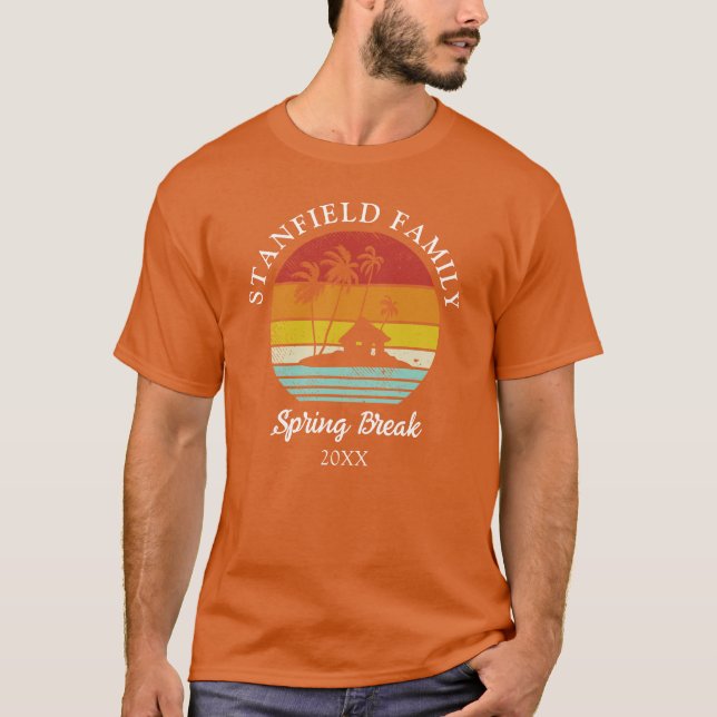 Påsklov Handflatan Träd Matchande Anpassningsbar f T Shirt (Framsida)