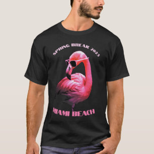 Påsklov Miami Beach Flamingo Sunglass T Shirt