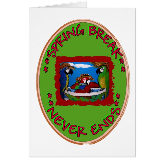 Påsklov slutar aldrig hälsningskort (Framsidan)