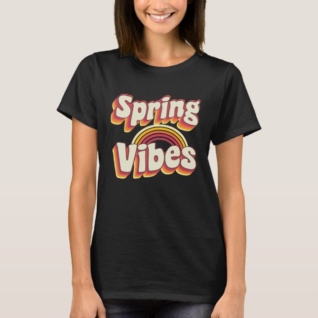 Påsklov vibes Beach Colorful retro Vår Bre T Shirt (Framsida)