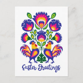 Påskmagi med 2 tuppar Anpassad vykort