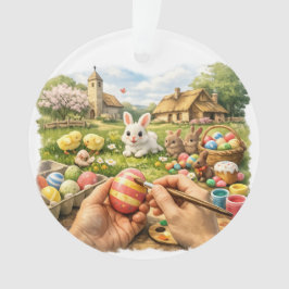 Påskmålning Scen Ornament