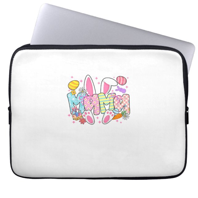 Påskmamma kaninöron Coquette Bow Påskkanin  Laptop Fodral (Framsidan)