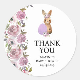 Påskmat Babyshower Runt Klistermärke