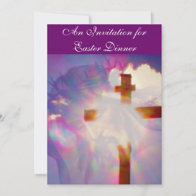 Påskmiddaginbjudan - religiösa inbjudningar (Framsida)