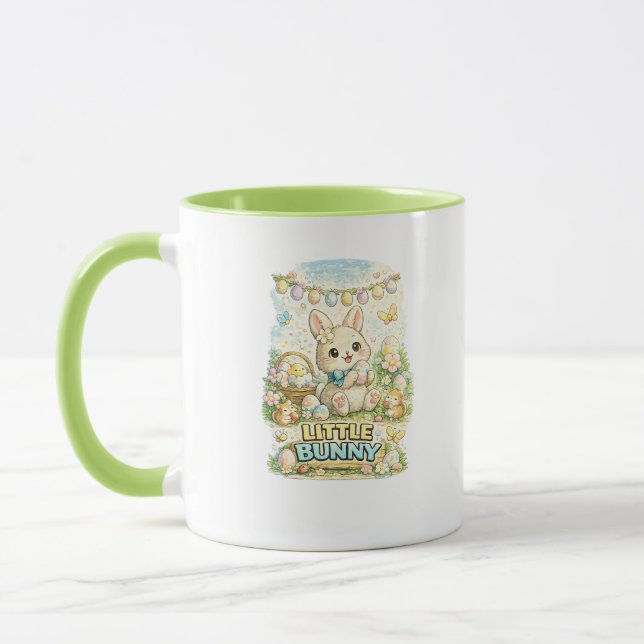 Påskmugg med liten kanin mugg (Vänster)