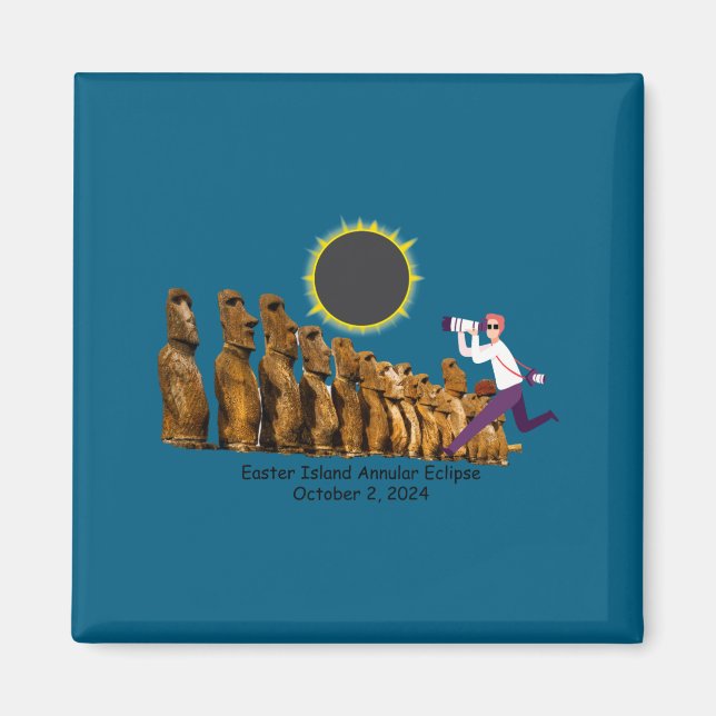 Påskö annular förmörkelse t-shirt  magnet (Framsidan)