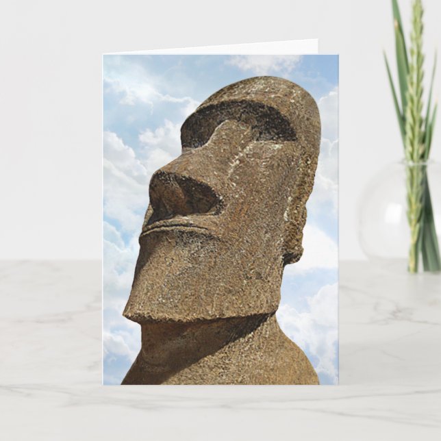 Påskö Moai - hälsningkort Helgkort (Framsida)