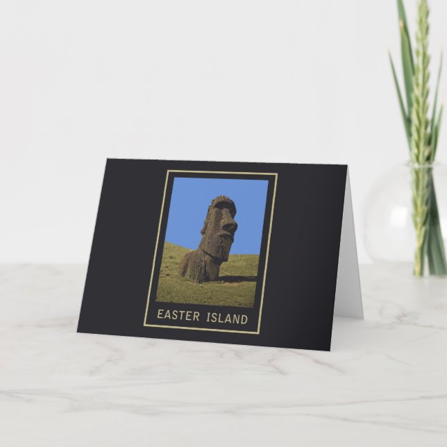 Påskö Moai Helgkort (Framsida)