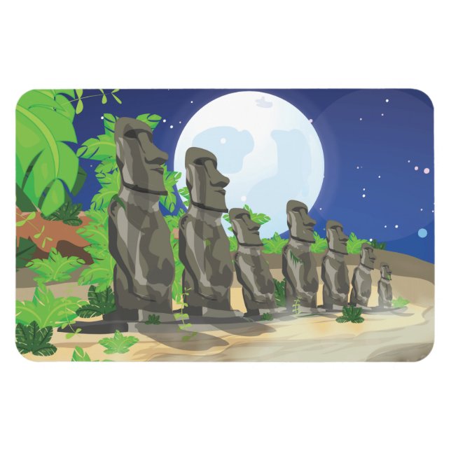 Påskö-Moai Magnet (Horisontell)