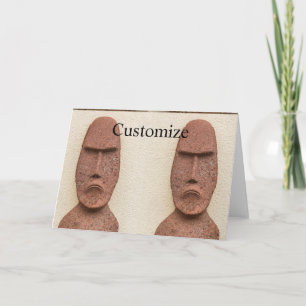 Påskön Moai Huvud Thunder_Cove Kort