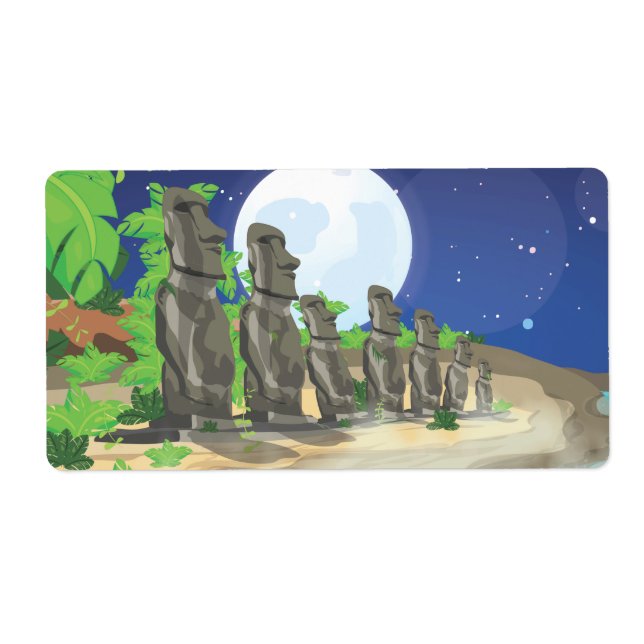 Påsköns moai fraktsedel (Framsidan)