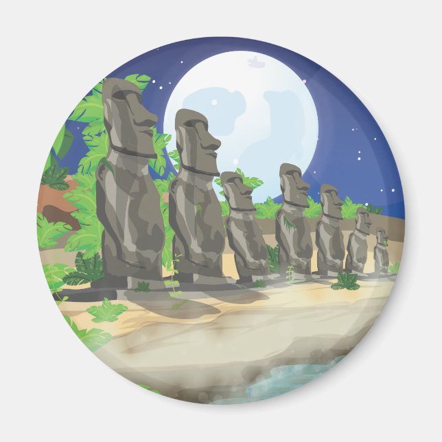 Påsköns moai magnet (Framsidan)