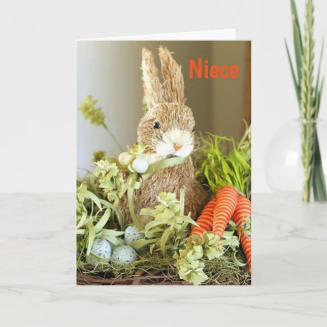 PÅSKÖNSKÄR TILL MIN **NIECE** PÅSKKORT HELGKORT (Framsida)