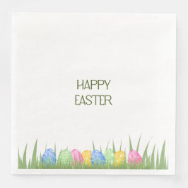 Påskpappersservetter | Pastellfärgad äggdesign Pappersservett