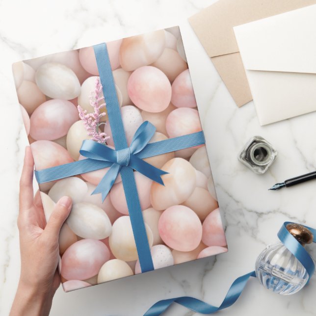Påskpersikor Rosa Ägg   Presentpapper (Gifting)