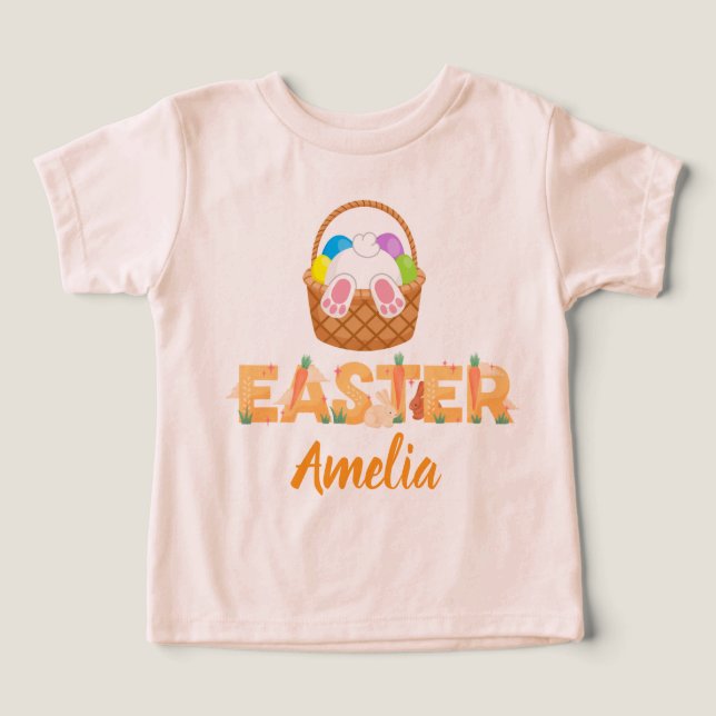 Påskpersonlig T-shirt för småbarn (Design Framsida)