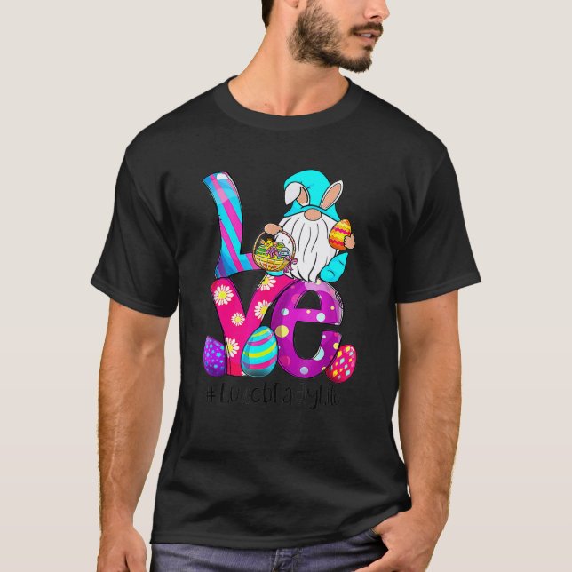 Påskregnbåge Leopard Kanin Öra Utbildning Lärare T Shirt (Framsida)
