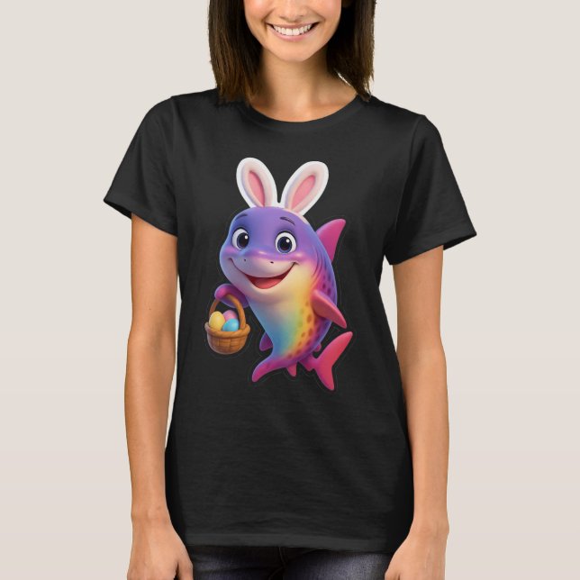 Påskregnbågehaj T Shirt (Framsida)