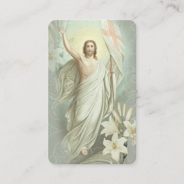 Påskreligiös Paschal-bön Heligt Kort (Framsida)