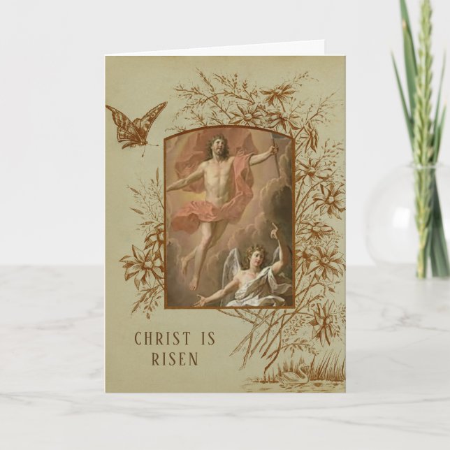 Påskreligiös uppståndelse Segensbön  Helgkort (Framsida)