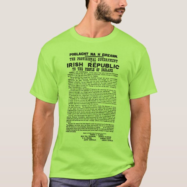 Påskresningkungörelse av den irländska republiken t shirt (Framsida)