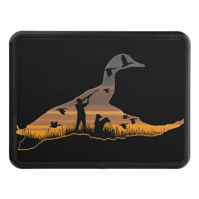 Påskriften Hitch Cover på flygande Mallard Anka Dragkroksskydd (Framsidan)
