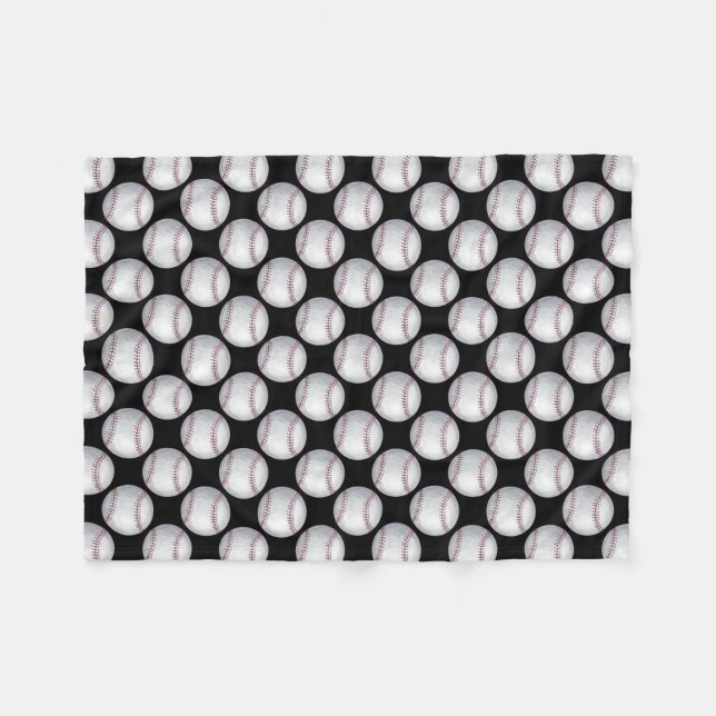Paskriven Baseball Mönster Fleecefilt (Framsidan (Horisontell))