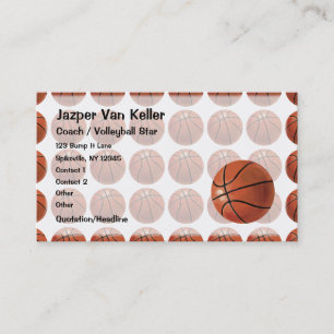 Paskriven Basketball Mönster Visitkort