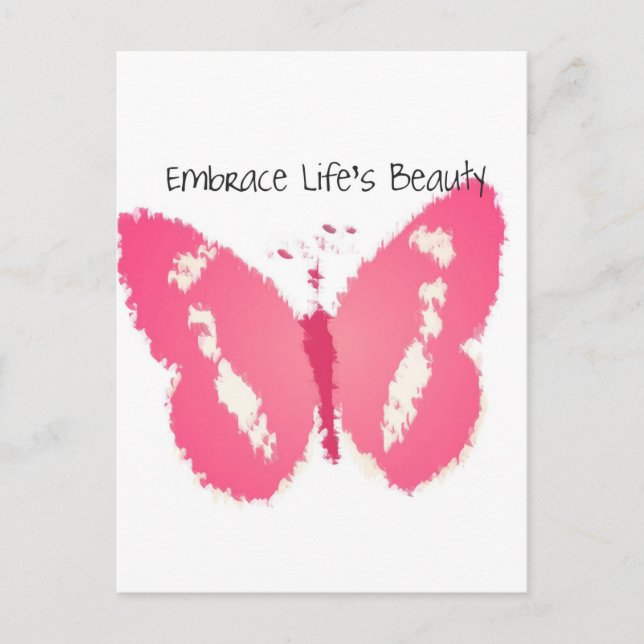 Paskriven Butterfly Beauty Vykort (Framsida)