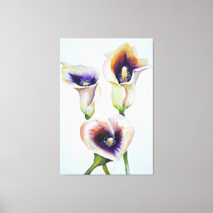 Paskriven Calla Lillies BeSnyval Blomning Bouquet Canvastryck