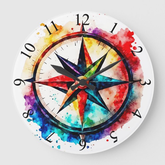 Paskriven Compass Ro Stor Klocka (Framsida)