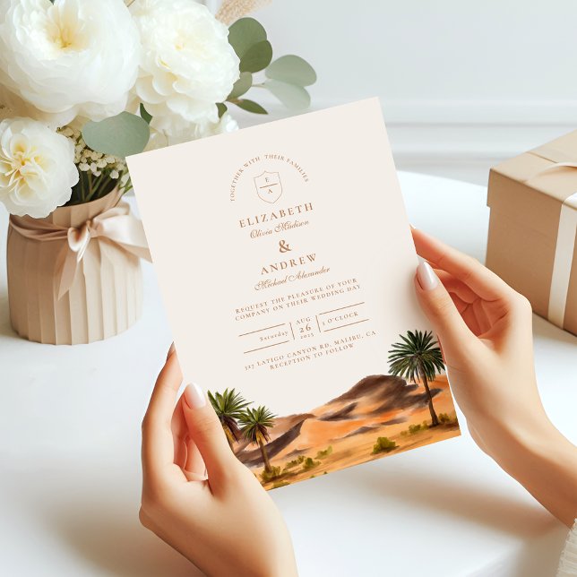 Paskriven Desert Bröllop Inbjudningar (Skapare uppladdad)