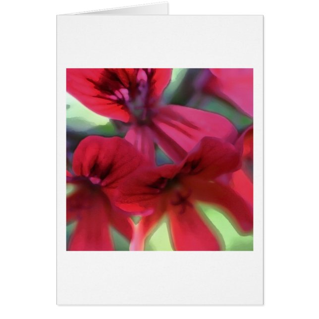 Paskriven Geraniums Hälsningskort (Framsidan)