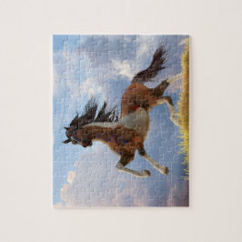 Paskriven Krig Horse Pussel
