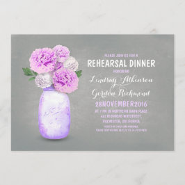 Paskriven mason burk rustik rehearsal middag inbju inbjudningar