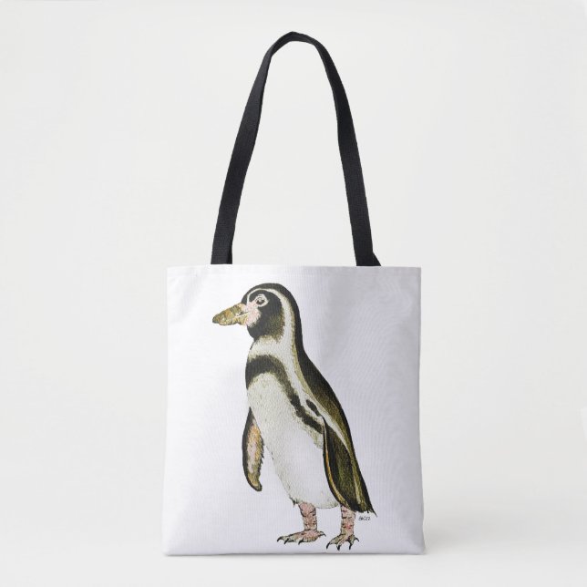 Paskriven Penguin Tote-påse Tygkasse (Framsida)