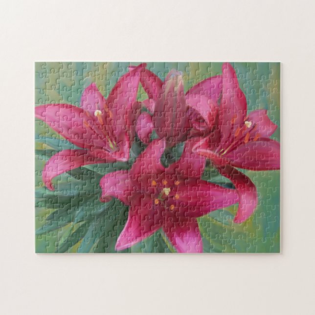 Paskriven Red Lily Pussel (Horisontell)