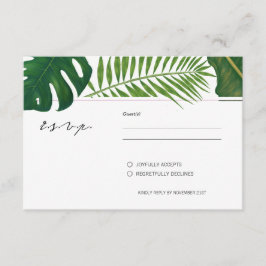Paskriven Tropical Löv Beach Wedding OSA Kort