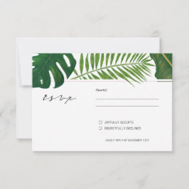 Paskriven Tropical Löv Beach Wedding OSA Kort