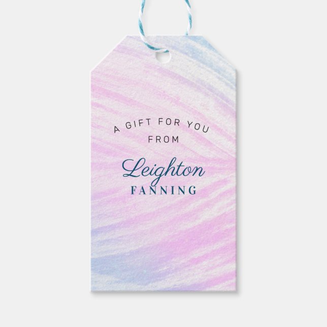 Paskriven Tropical Löv Presentetikett (Framsidan)