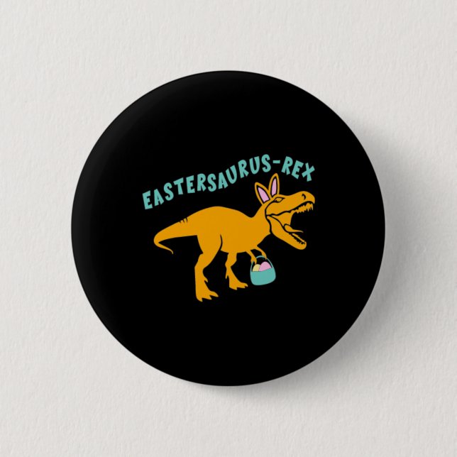 Påsksaurus Påsk Dinosaurie Present För Tonårspojka Knapp (Framsida)