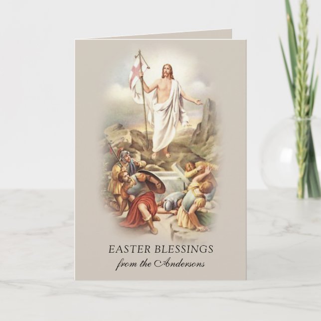 Påsksegen Uppståndelse Jesus Bön Helgkort (Framsida)