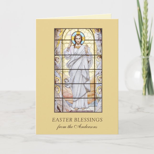 Påsksegen Uppståndelse Jesus Bön Helgkort (Framsida)