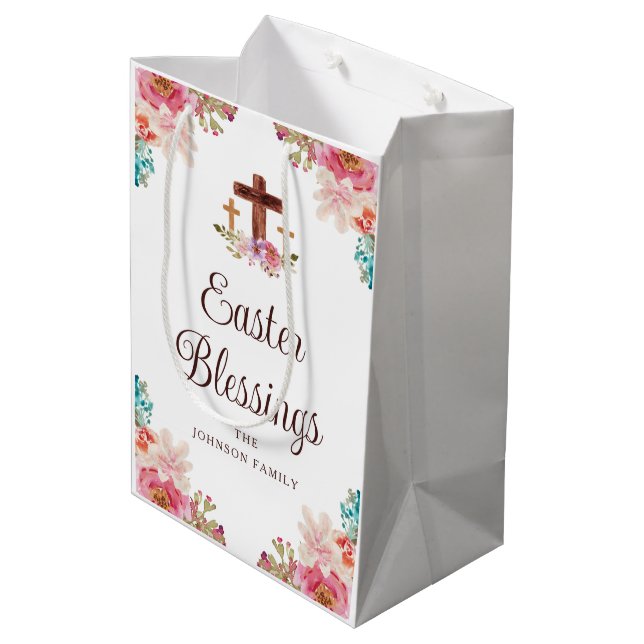 Påsksegens blomster religiöst kors (Baksidan Vinklad)