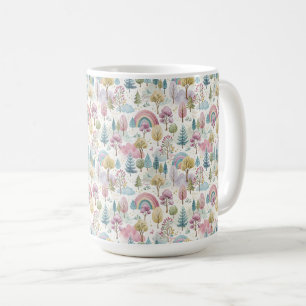 Påskskogs-mönster i pastellfärger kaffemugg