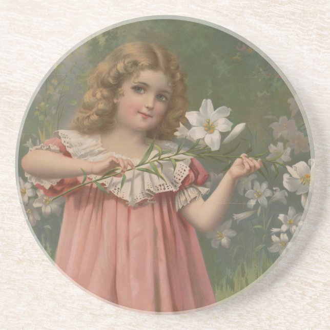 Påskskönheter, Vintageillustration, 1898 Underlägg (Framsidan)